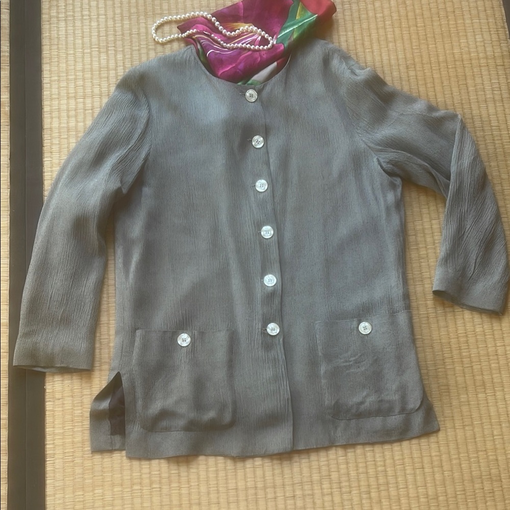 Black & White small checkered Jacket. Unconstructed and slightly oversized.
